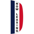 "NOW LEASING" 3' x 8' Stationary Message Flutter Flag